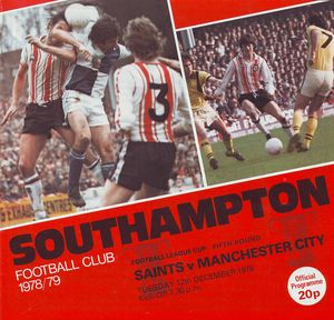 southampton away league cup 1978 to 79 prog