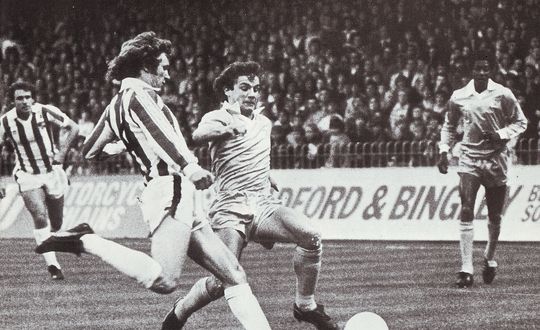 stoke home league cup 1980 to 81 action