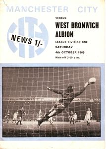 west brom home 1969-70 PROGRAMME