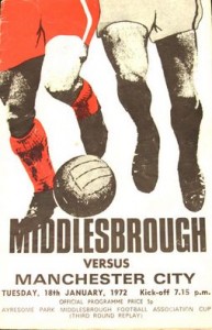 middlesbrough away fa cup 1971 to 72 programme