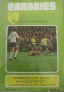Norwich away 1975 to 76 prog
