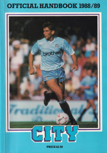manchester city official hand book 1988 to 89