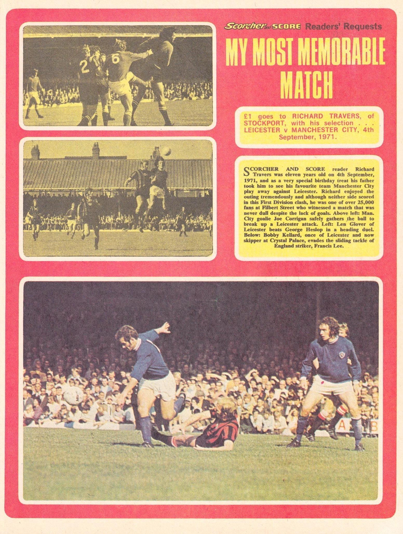 leicester away 1971 to 72 scorcher article 29 april 1972