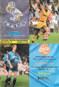 Wycombe away 1995 to 96 prog
