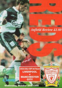 liverpool away CC cup 1995 to 96 prog
