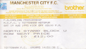 tottenham home 1995 to 96 ticket