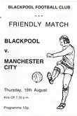 Blackpool away friendly 1983 to 84 prog