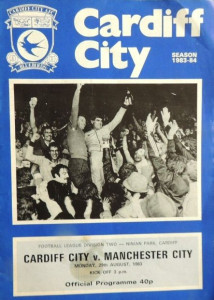 Cardiff away 1983 to 84 prog