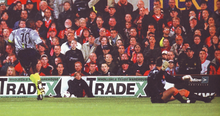 notts forest away 2001 to 02 goater goal