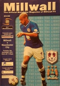 millwall away 2001 to 02 prog