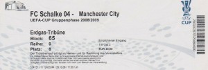schalke away 2008 to 09 ticket