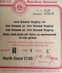 blackpool home league cup 1978 to 79 ticket
