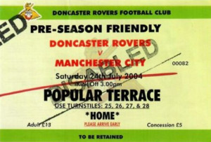 doncaster friendly 2004 to 05 ticket