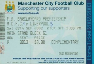 liverpool away 2002 to 03 ticket
