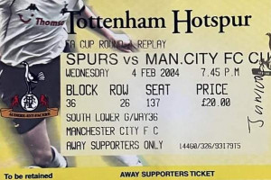 tottenham away fa cup replay cup 2003 to 04 ticket
