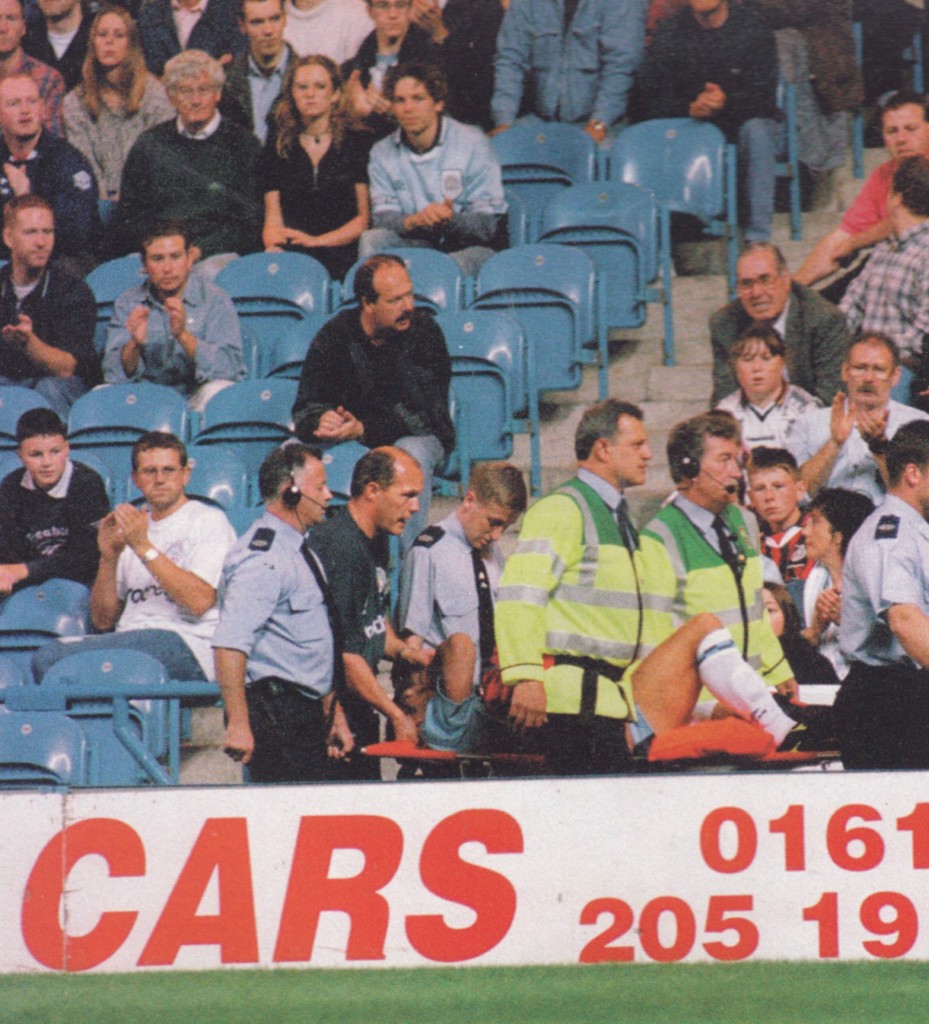 charlton home 1996 to 97 hiley carried off 2