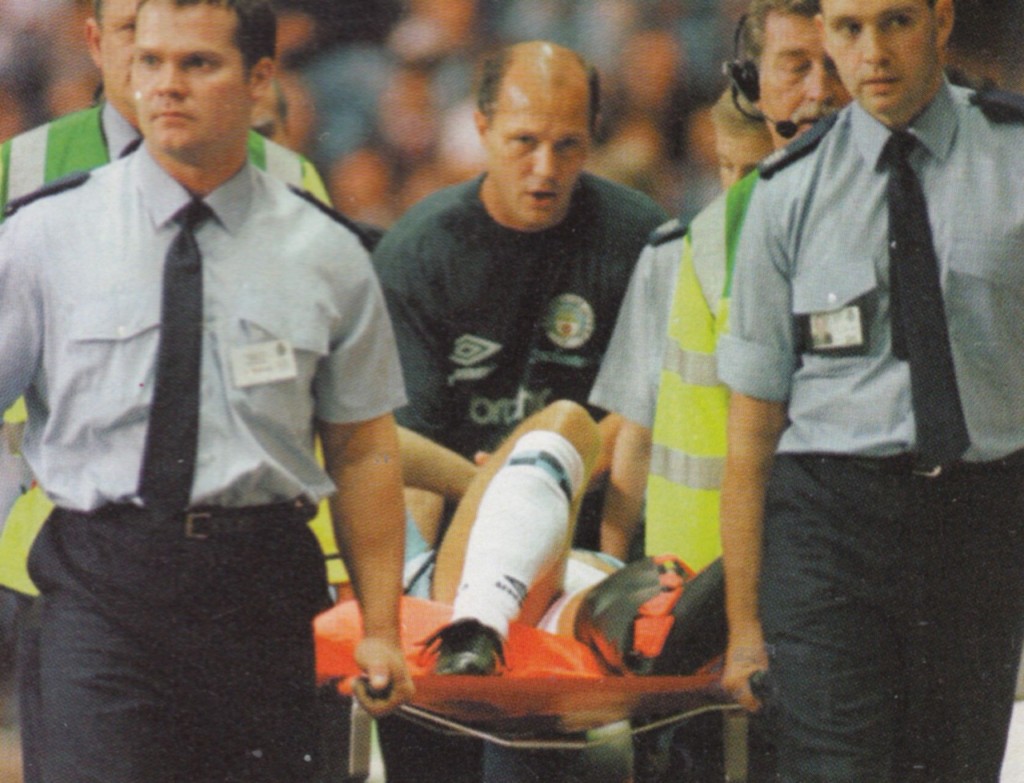 charlton home 1996 to 97 hiley carried off 3