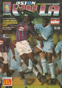 Aston Villa Away 1994 to 95 prog