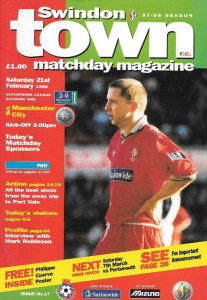 swindon away 1997 to 98 prog