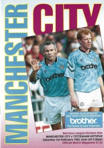 tottenham home 1991 to 92 programme