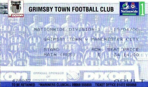 grimsby away 1999 to 00 ticket