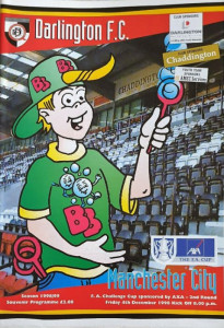 darlington away fa cup 1998 to 99 prog