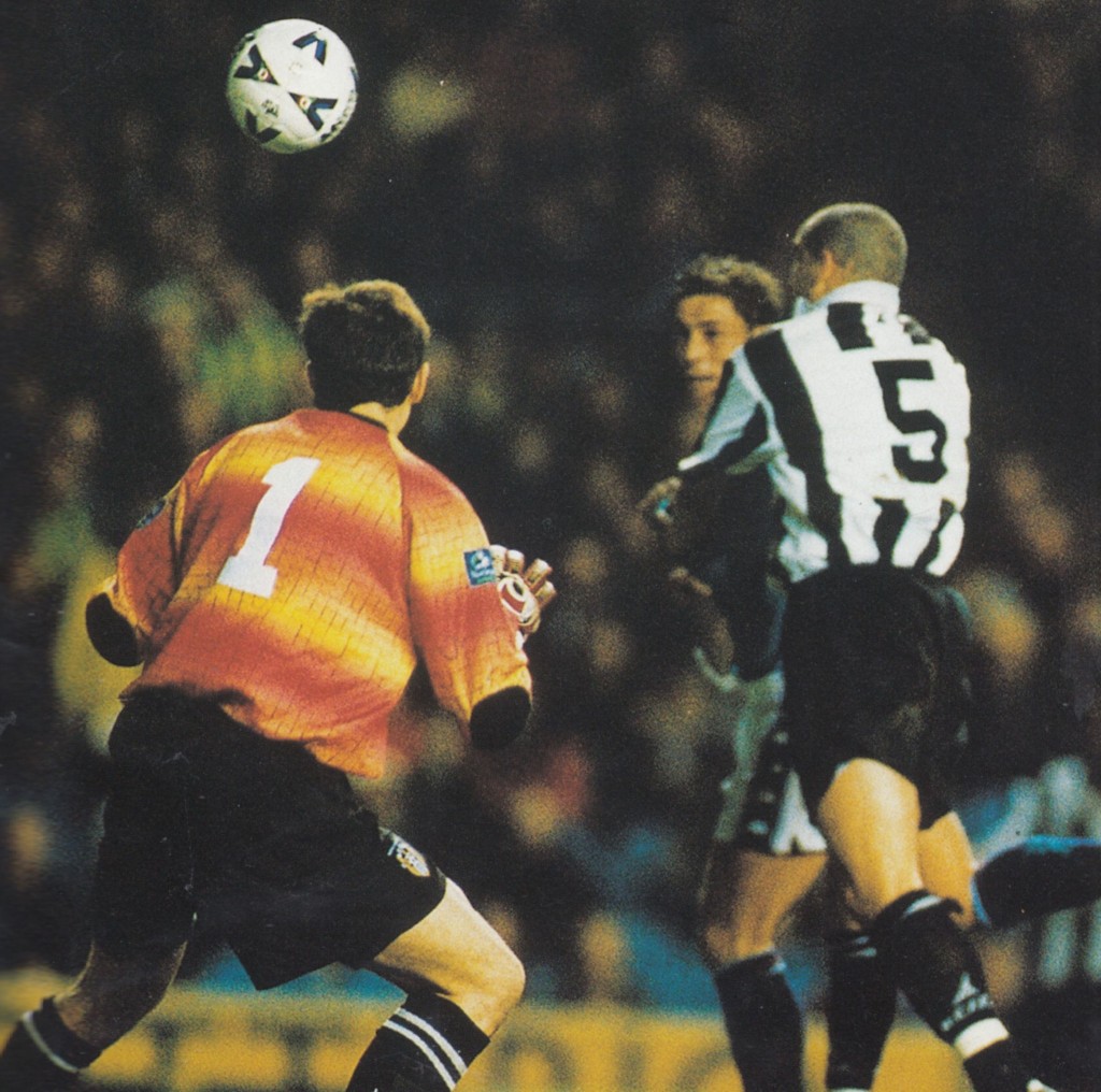 notts county home 1998 to 99 action brown goal