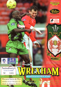 wrexham away 1998 to 99 prog