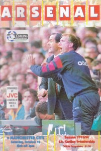 ARSENAL AWAY 1993 TO 94 prog