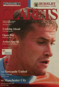burnley friendly 2000 to 01 prog
