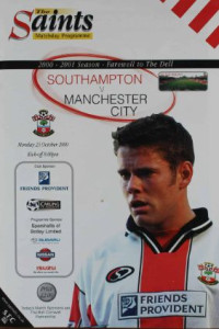 southampton away 2000 to 01 programme