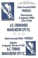 cremonese 1992 to 93 prog