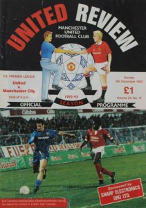 man utd away 1992 to 93 prog