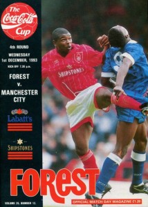 notts forest away coca cola cup 1993 to 94 prog