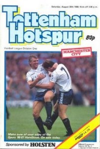 Tottenham away 1986 to 87 prog