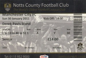 notts county away 2010 to 11 ticket