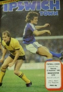 Ipswich away 1982 to 83 prog