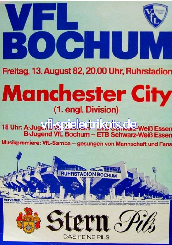 VFL Bochum v Manchester City friendly 1982/83 City Til I Die