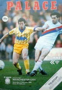crystal Palace away 1984 to 85 programme