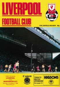 liverpool away 1985 to 86 programme