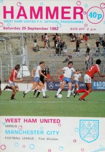 west ham away 1982 to 83 programme