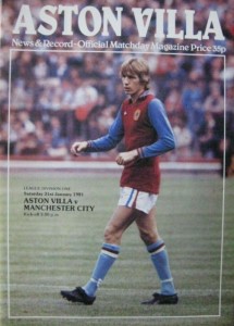 aston villa away 1980 to 81 programme