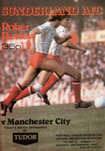 sunderland away 1982 to 83 prog