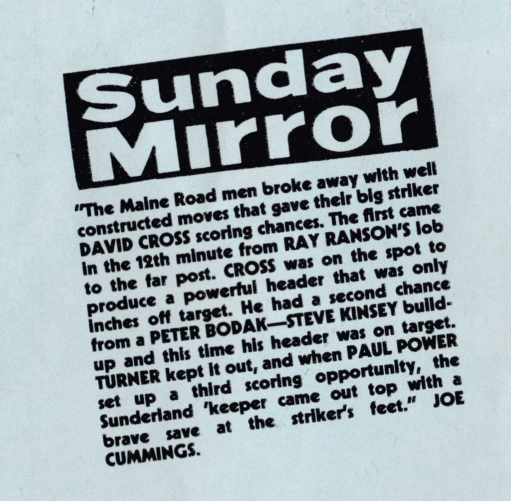 sunderland away fa cup 1982 to 83 sunday mirror