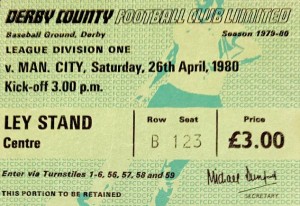 derby away 1979 to 80 ticket
