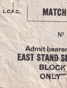 leicester away 1976 to 77 ticket