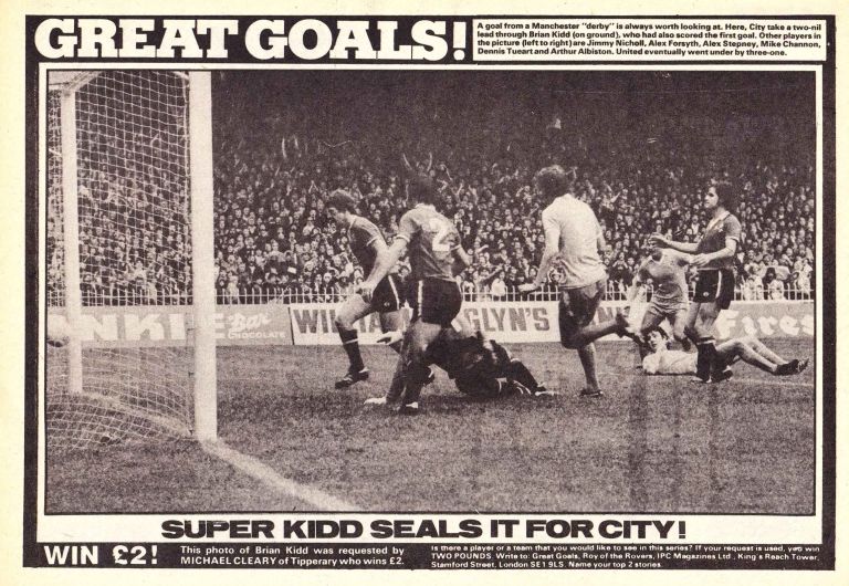 man utd home 1977 to 78 kidd goal ROTR