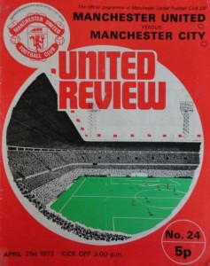 man utd away 1972 to 73 prog