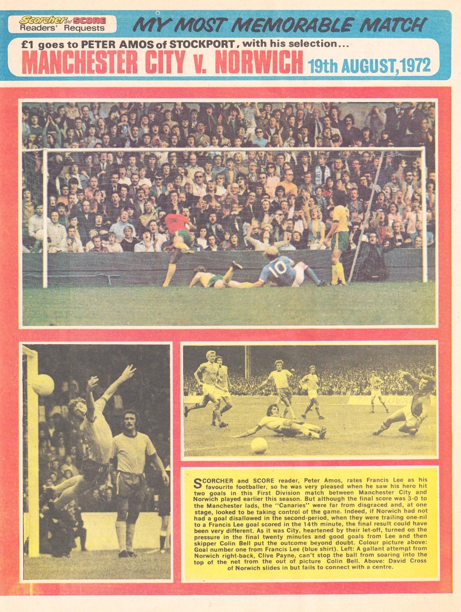 norwich home 1972 to 73 scorcher 2 dec 72
