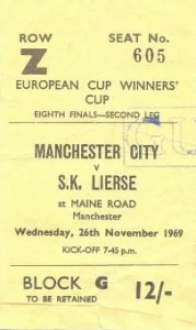 Lierse SK home 1969-70 ticket
